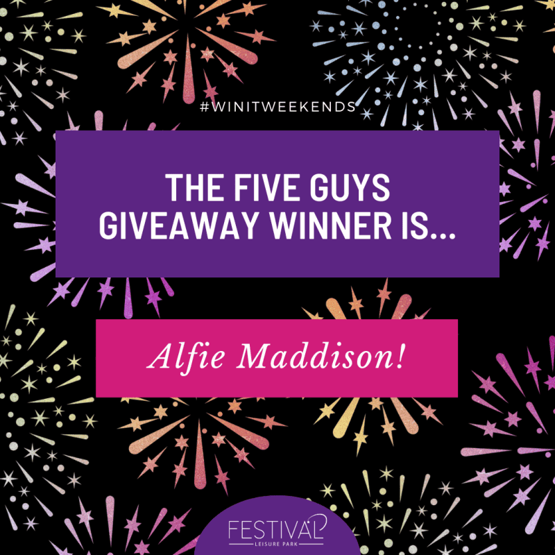 FIVE GUYS GIVEAWAY WINNER! 🎉 Basildon Festival Leisure Park